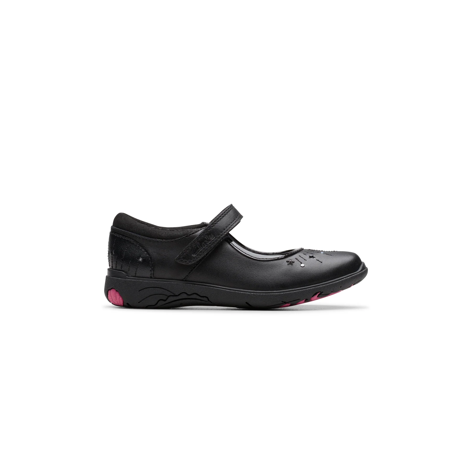 Girls- Relda Wish Kid. Black Leather
